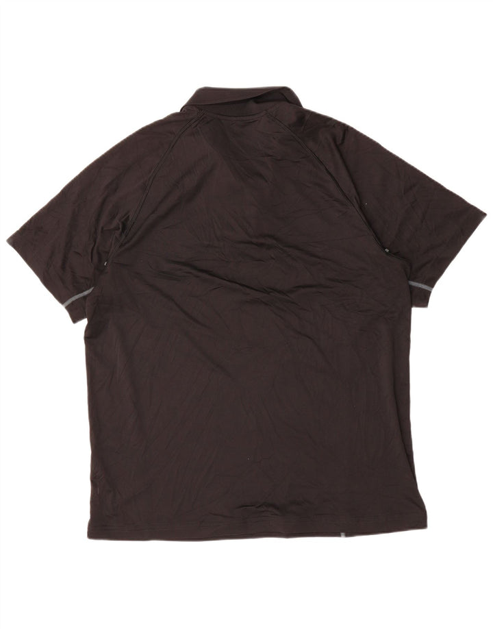 ADIDAS Mens Polo Shirt Large Black Polyester