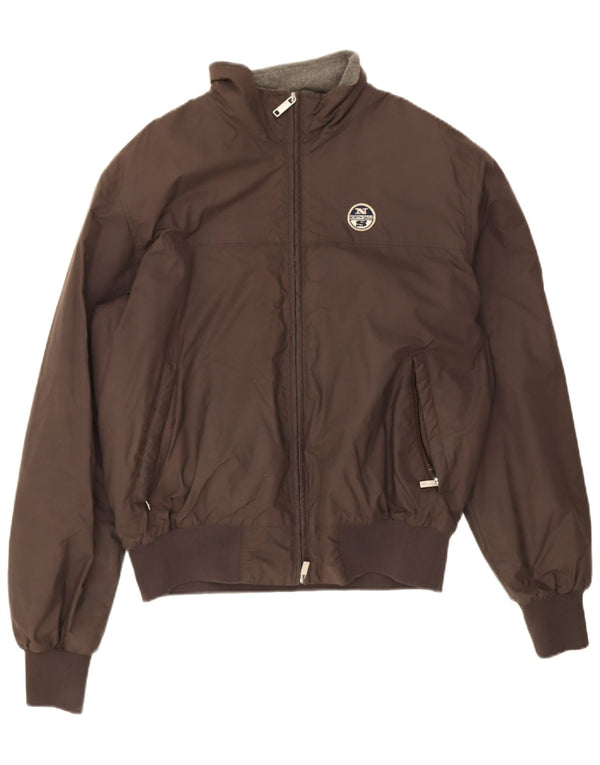 North Sails Mens Bomber Jacket UK 40 Large Brown Polyamide