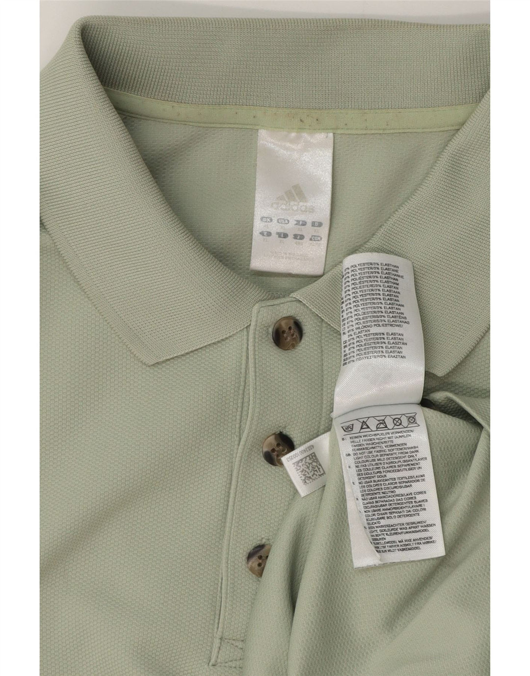ADIDAS Mens Polo Shirt XL Green Polyester