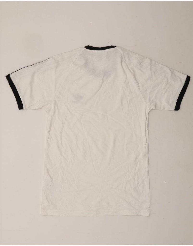 ADIDAS Mens T-Shirt Top Small White Cotton Vintage Adidas and Second-Hand Adidas from Messina Hembry 