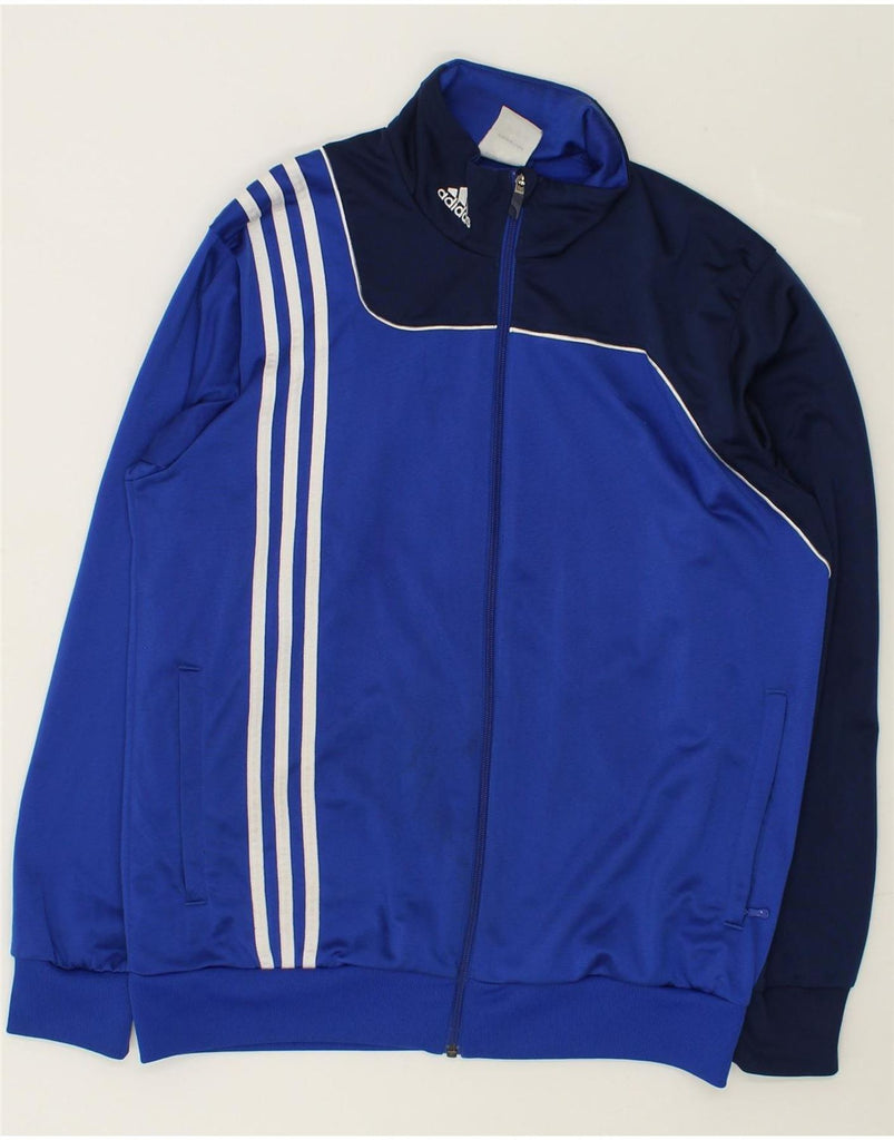 ADIDAS Mens Tracksuit Top Jacket UK 38/40 Medium Blue Colourblock | Vintage Adidas | Thrift | Second-Hand Adidas | Used Clothing | Messina Hembry 