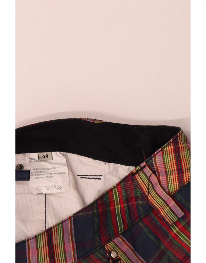 Dack's Mens Chino Shorts IT 44 XS W30 Multicoloured Check Cotton