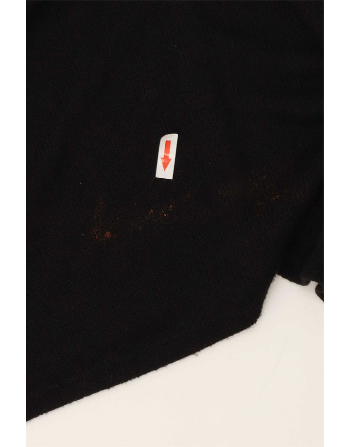 Zara Womens Poncho Blouse Top UK 14 Medium Black Viscose