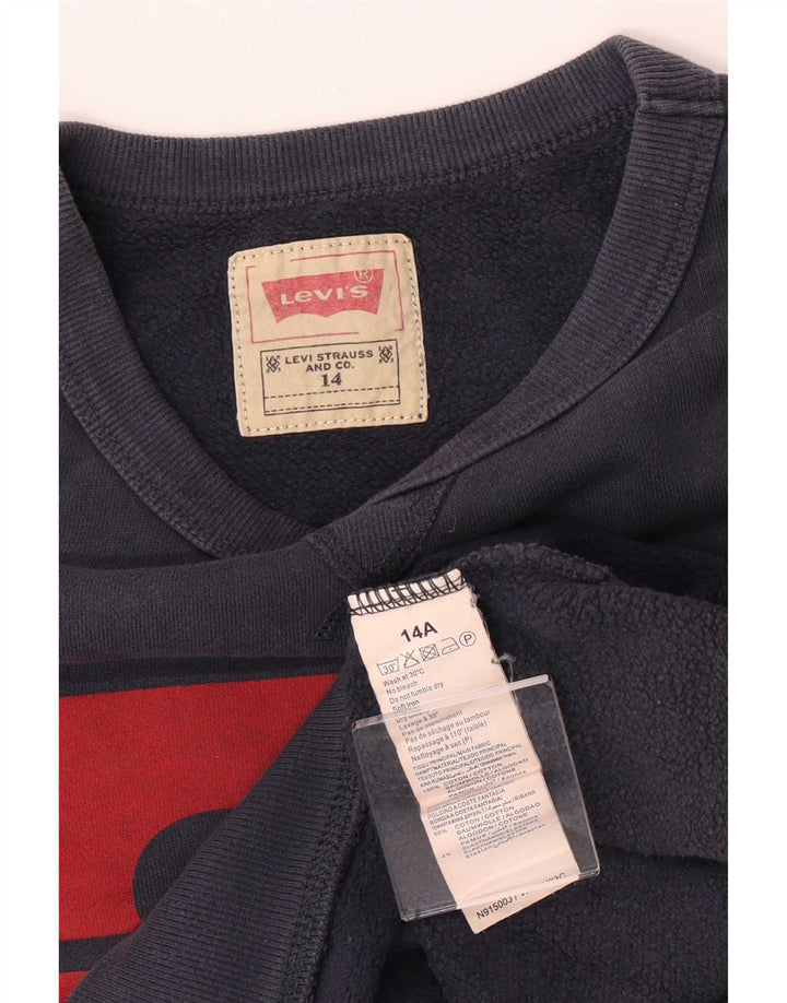 Levi's Boys Graphic Regular Fit Sweatshirt Jumper 13-14 Years Navy Blue