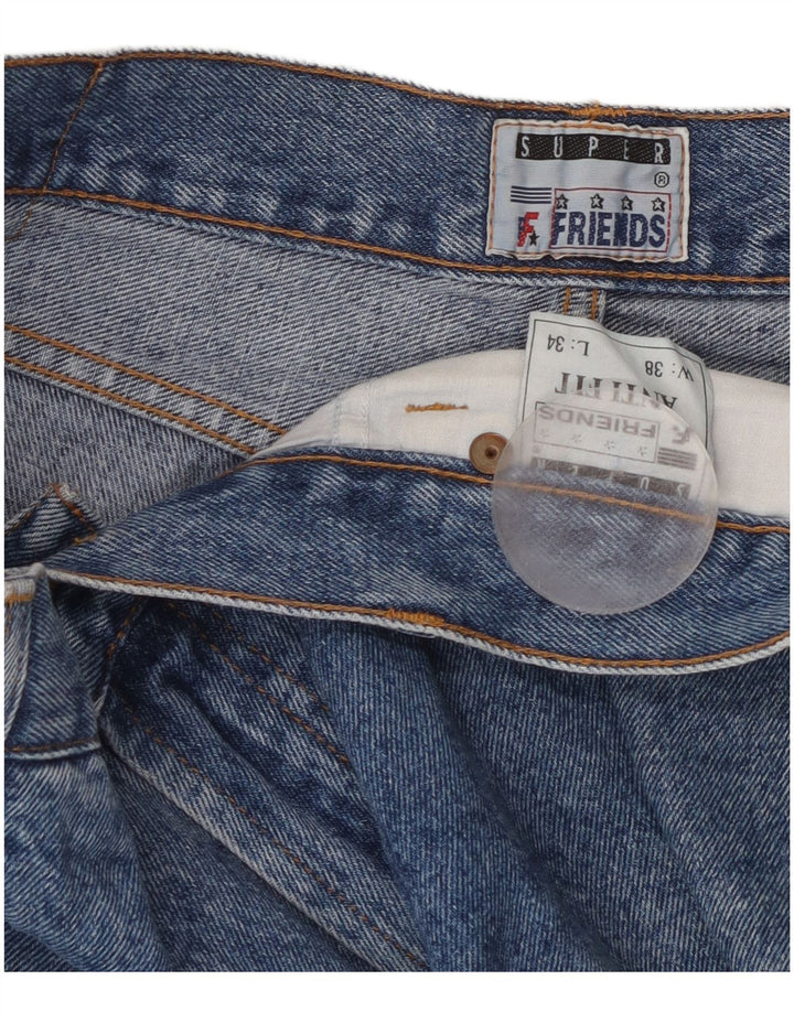 Vintage Mens Straight Jeans  W38 L34 Blue Cotton
