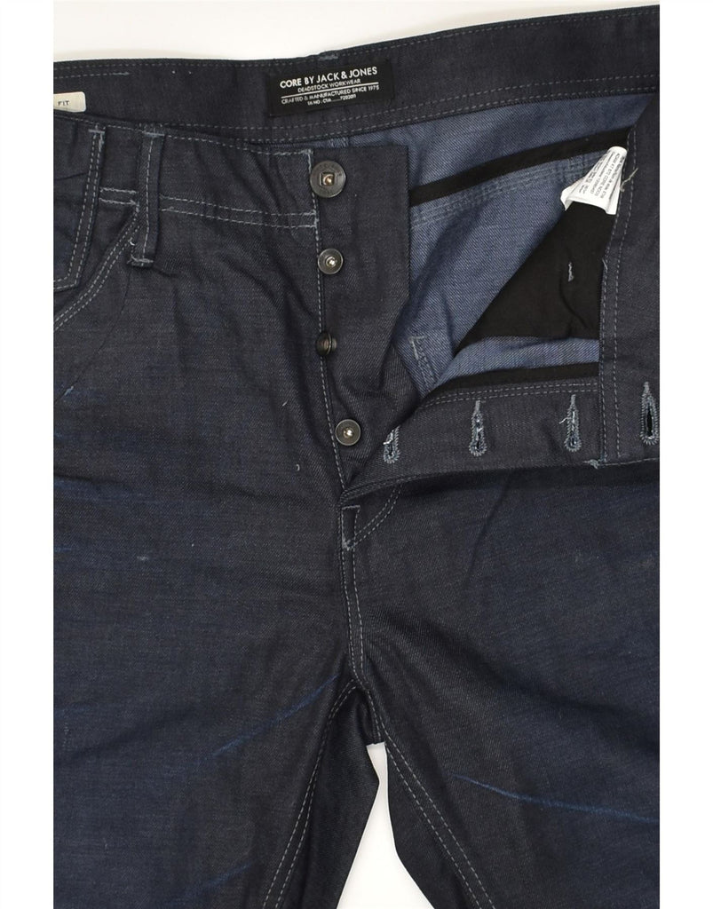 JACK & JONES Mens Straight Jeans W36 L34  Navy Blue Cotton Vintage Jack & Jones and Second-Hand Jack & Jones from Messina Hembry 