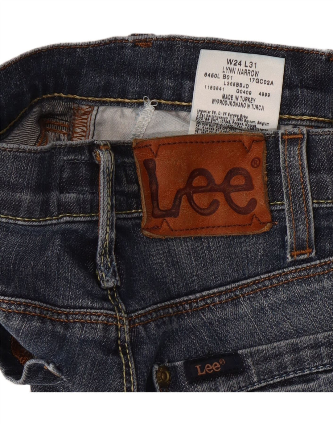 LEE Womens Lynn Narrow Slim Jeans W24 L31 Blue Cotton Vintage Lee and Second-Hand Lee from Messina Hembry 