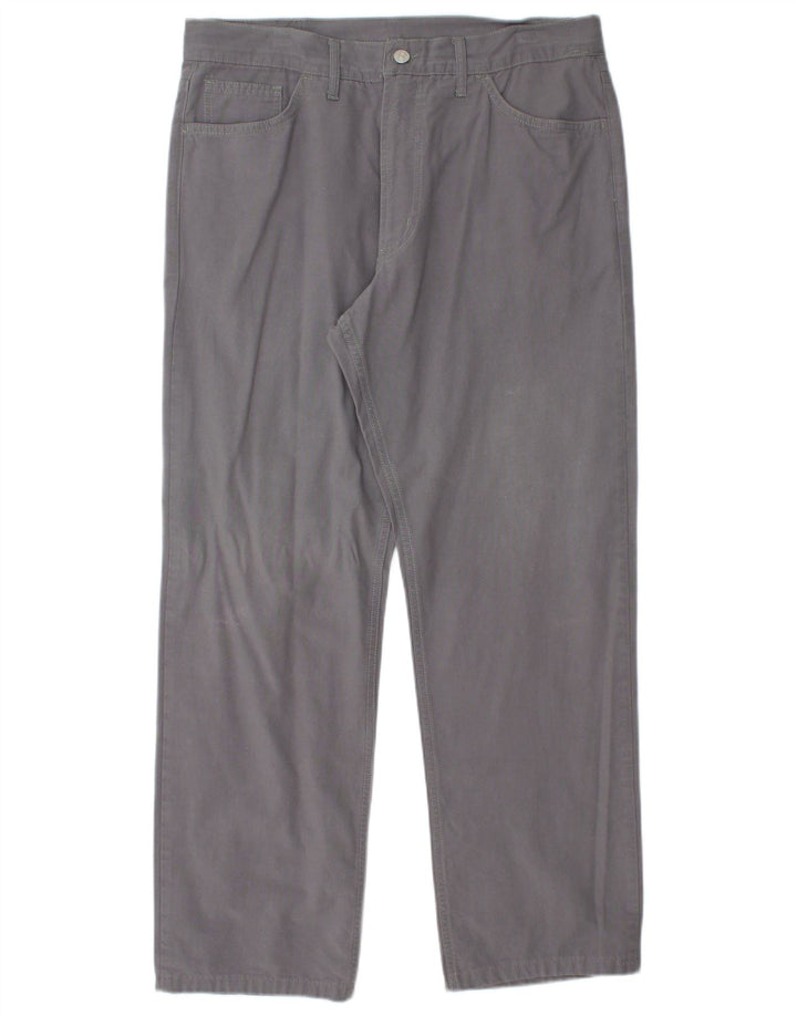 CARRERA Mens Straight Casual Trousers IT 52 XL W36 L29 Grey Cotton