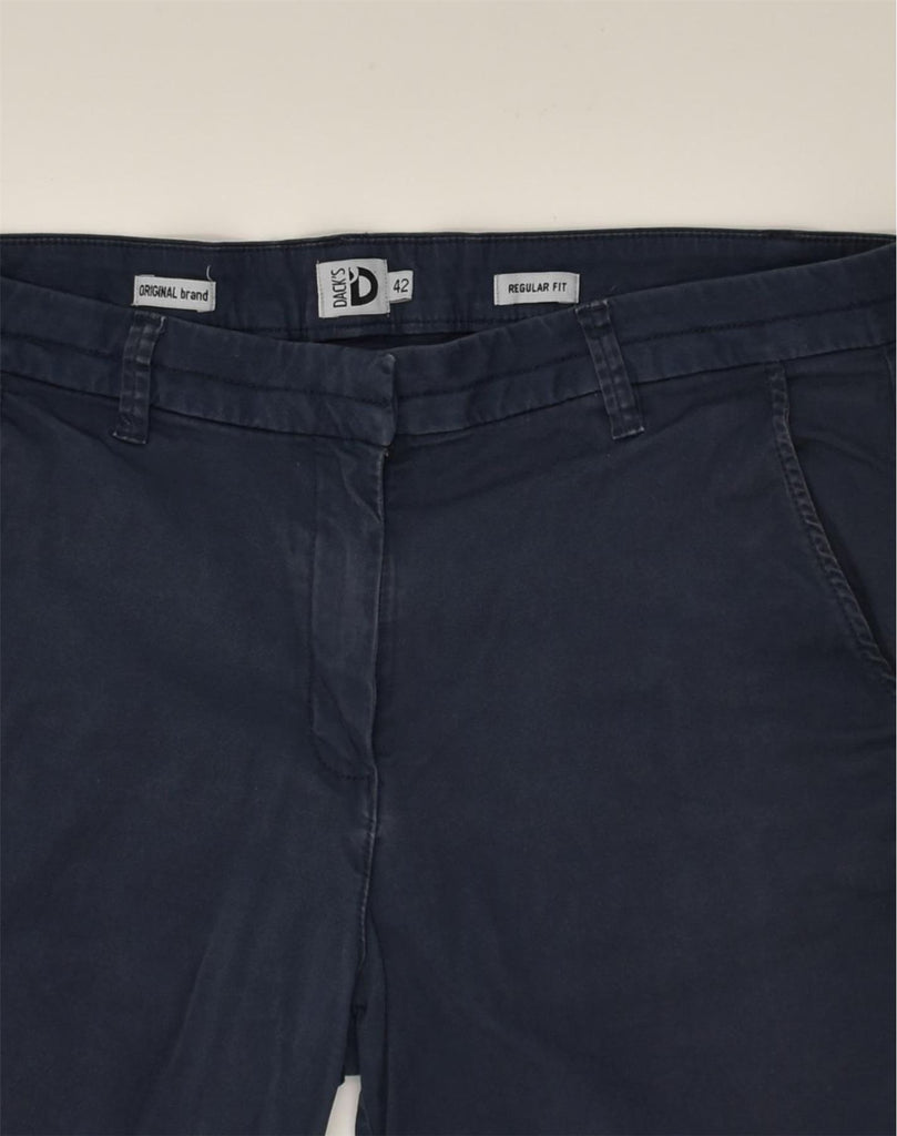 DACK'S Womens Regular Fit Chino Shorts IT 42 Medium W30 Navy Blue Cotton | Vintage Dack's | Thrift | Second-Hand Dack's | Used Clothing | Messina Hembry 