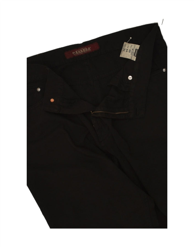 CARRERA Mens Straight Casual Trousers IT 50 Large W34 L33  Black Cotton | Vintage Carrera | Thrift | Second-Hand Carrera | Used Clothing | Messina Hembry 