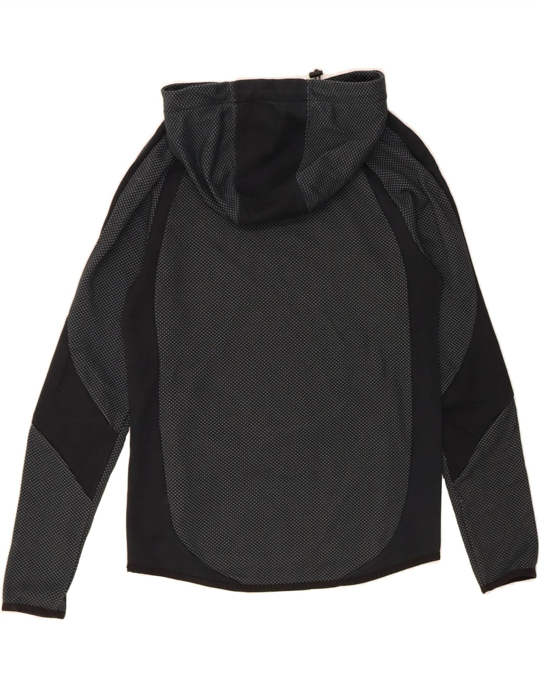 PUMA Mens Hoodie Jumper Small Black Colourblock Cotton Vintage Puma and Second-Hand Puma from Messina Hembry 