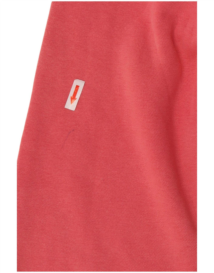 Nike Womens Oversized Hoodie Jumper UK 14 Medium Pink Cotton