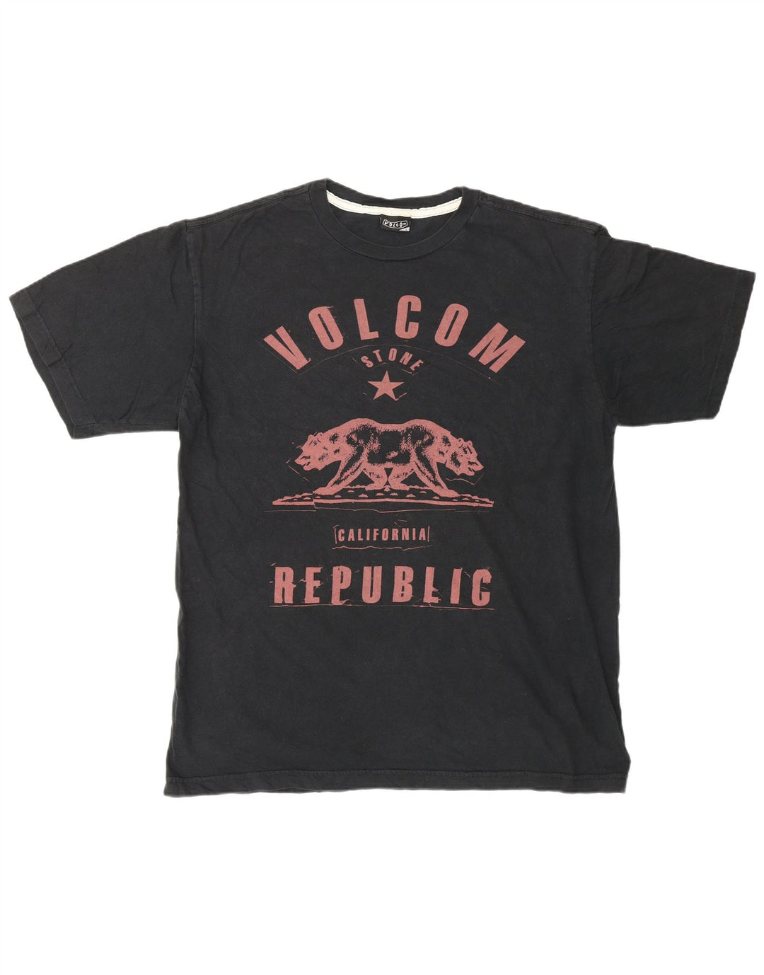 VOLCOM Mens Graphic T-Shirt Top Large Black