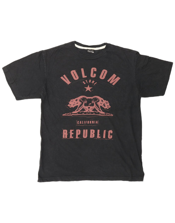 VOLCOM Mens Graphic T-Shirt Top Large Black