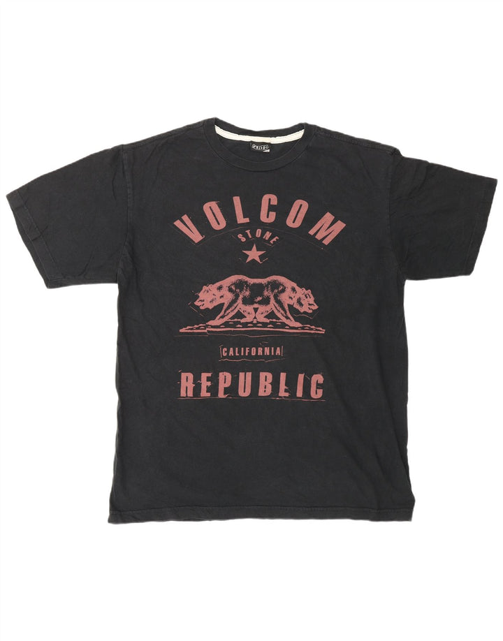 VOLCOM Mens Graphic T-Shirt Top Large Black