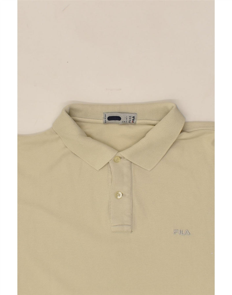 FILA Mens Polo Shirt IT 52 Large Beige | Vintage Fila | Thrift | Second-Hand Fila | Used Clothing | Messina Hembry 