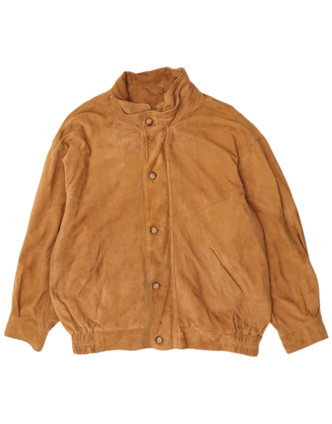 Christian Berg Mens Suede Bomber Jacket IT 56 3XL Brown Leather