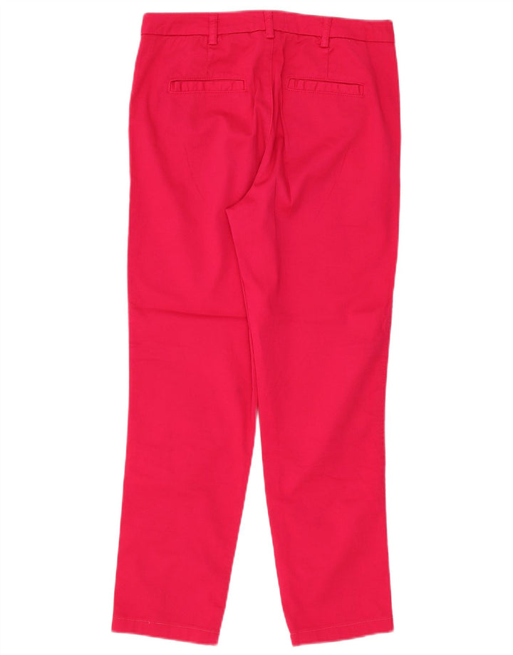 Benetton Womens Slim Chino Trousers W30 L26 Pink