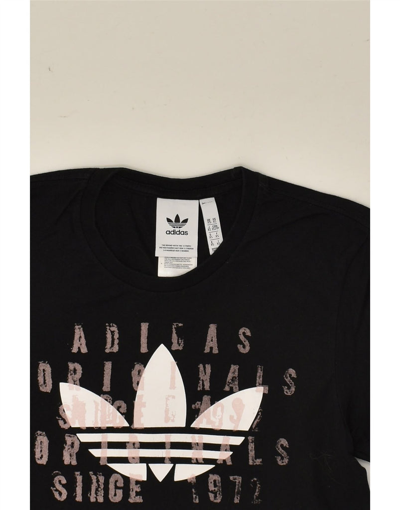 ADIDAS Mens Graphic T-Shirt Top XS Black Cotton | Vintage Adidas | Thrift | Second-Hand Adidas | Used Clothing | Messina Hembry 