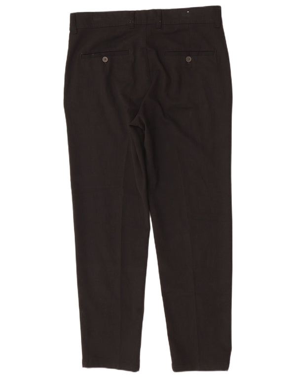 Zara Mens Tapered Chino Trousers EU 40 Medium W31 L29 Black Polyester