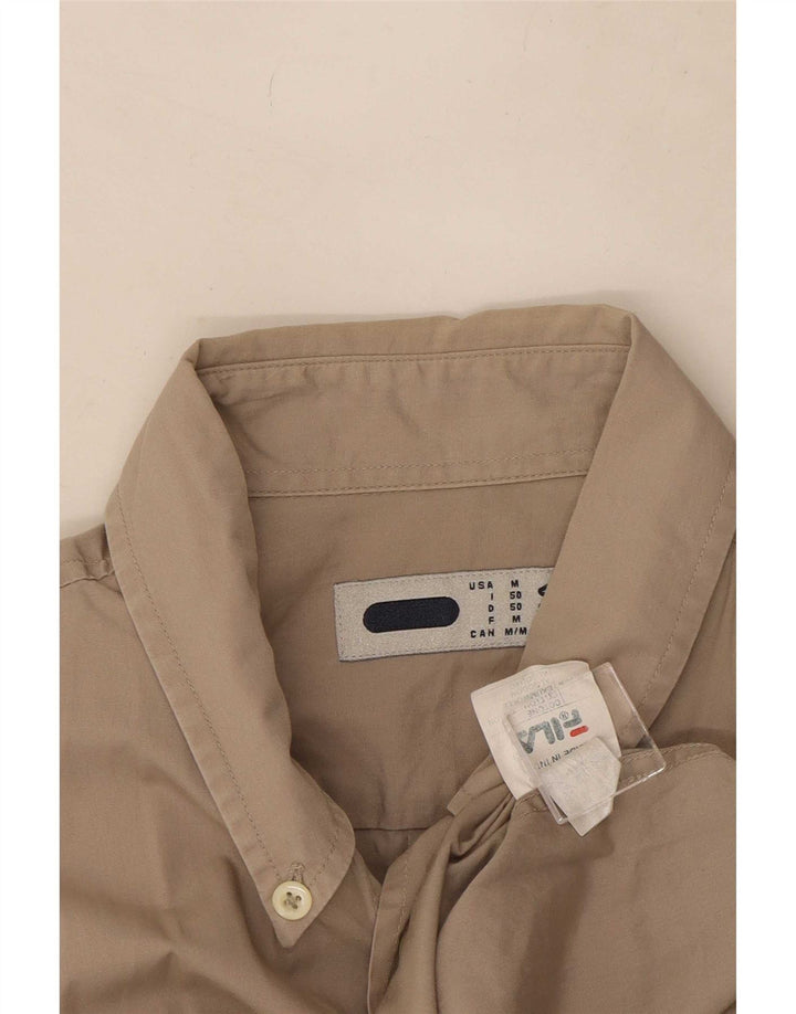 Fila Mens Shirt Medium Beige Cotton