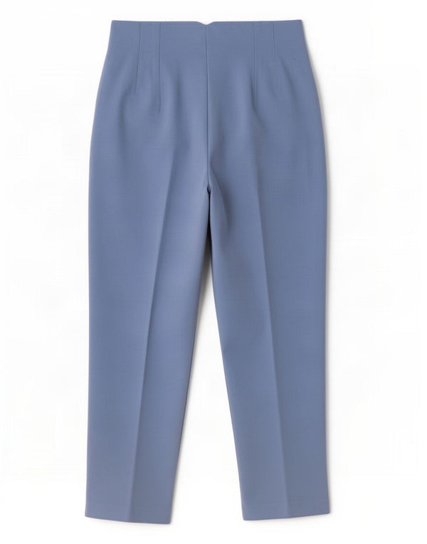 Zara Womens High Waist Tapered Suit Trousers Medium W28 L27 Blue Polyester