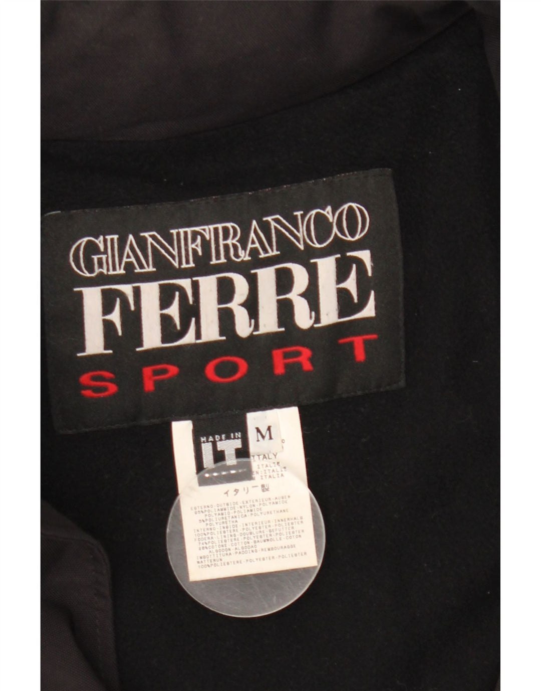 Gianfranco Ferre Mens Hooded Windbreaker Jacket UK 38 Medium Black Nylon
