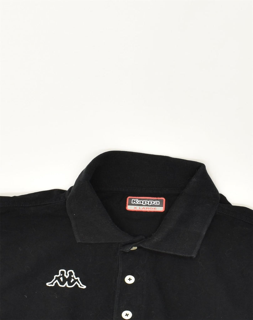 KAPPA Mens Polo Shirt XL Black Cotton | Vintage Kappa | Thrift | Second-Hand Kappa | Used Clothing | Messina Hembry 