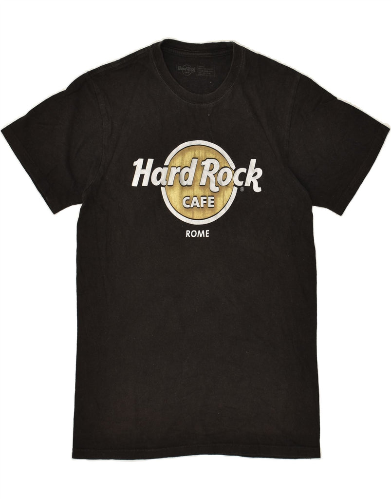 HARD ROCK CAFE Mens Rome Graphic T-Shirt Top Small Black Cotton | Vintage Hard Rock Cafe | Thrift | Second-Hand Hard Rock Cafe | Used Clothing | Messina Hembry 