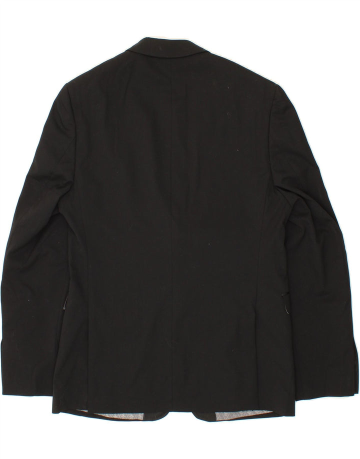 PENGUIN Mens 2 Button Blazer Jacket UK 40 Large Black Wool Vintage Penguin and Second-Hand Penguin from Messina Hembry 