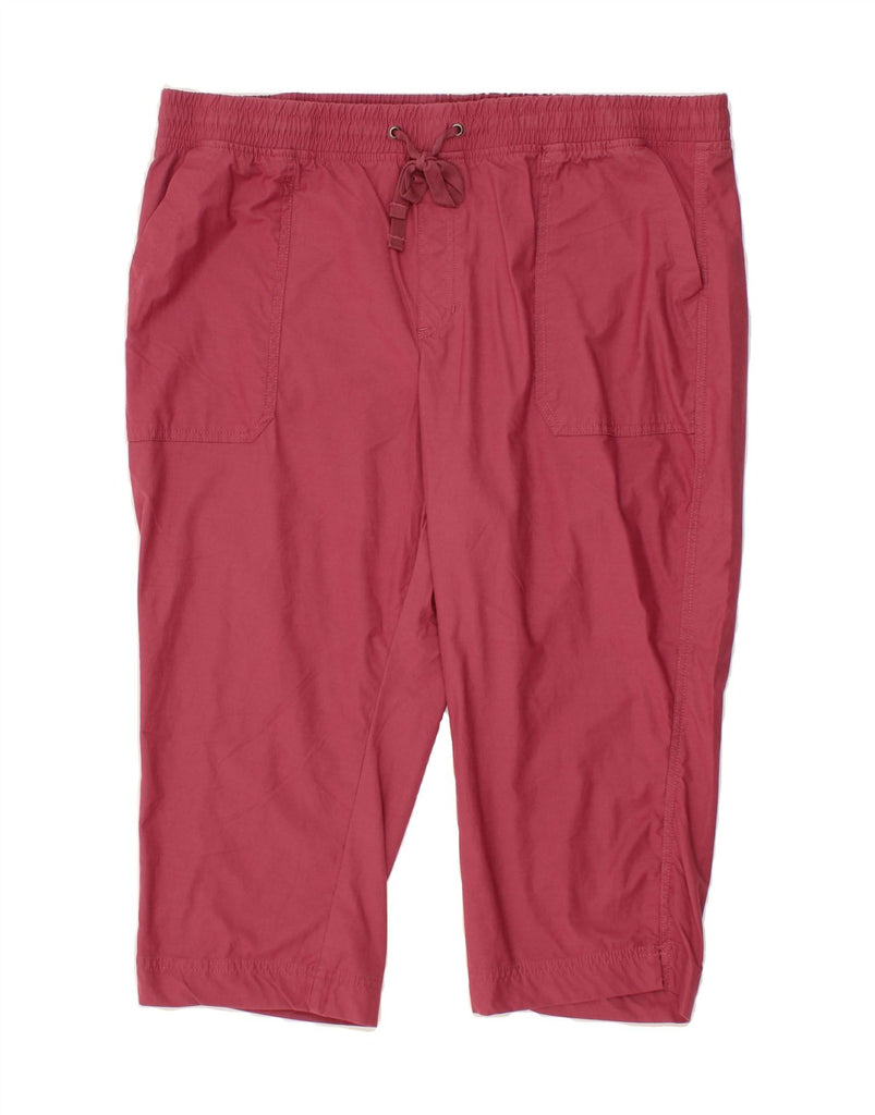 EDDIE BAUER Womens Straight Capri Trousers US 18 2XL W38 L20 Burgundy Vintage Eddie Bauer and Second-Hand Eddie Bauer from Messina Hembry 
