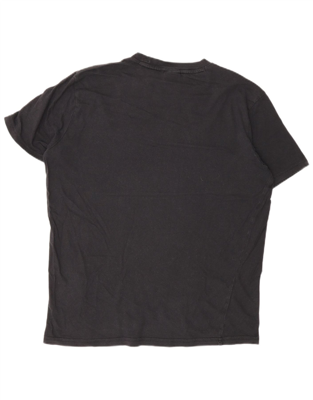 Champion Mens Graphic T-Shirt Top Medium Black Cotton