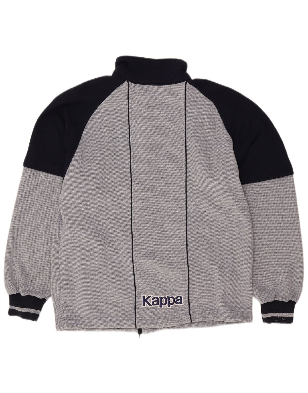 Kappa Mens Graphic Tracksuit Top Jacket Small Navy Blue Colourblock
