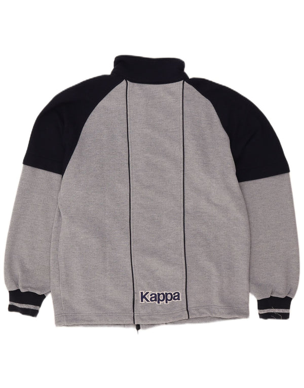 Kappa Mens Graphic Tracksuit Top Jacket Small Navy Blue Colourblock
