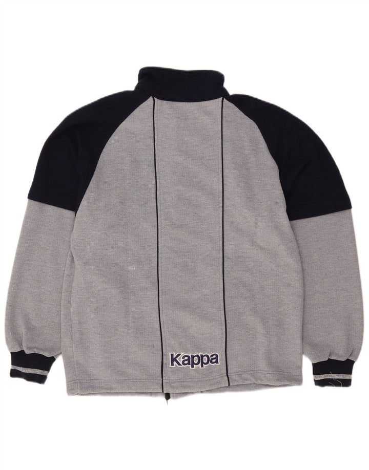 Kappa Mens Graphic Tracksuit Top Jacket Small Navy Blue Colourblock