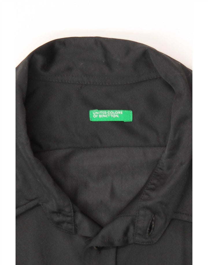 Benetton Womens Shirt UK 18 XL Black Polyamide