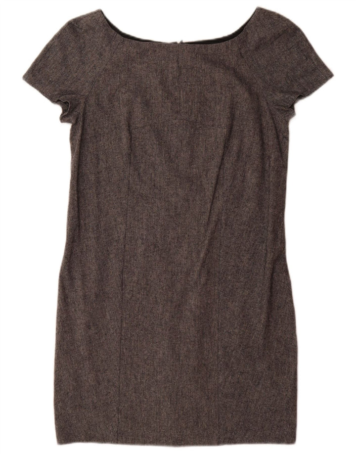 Zara Womens Shift Dress UK 6 XS Grey Flecked Viscose