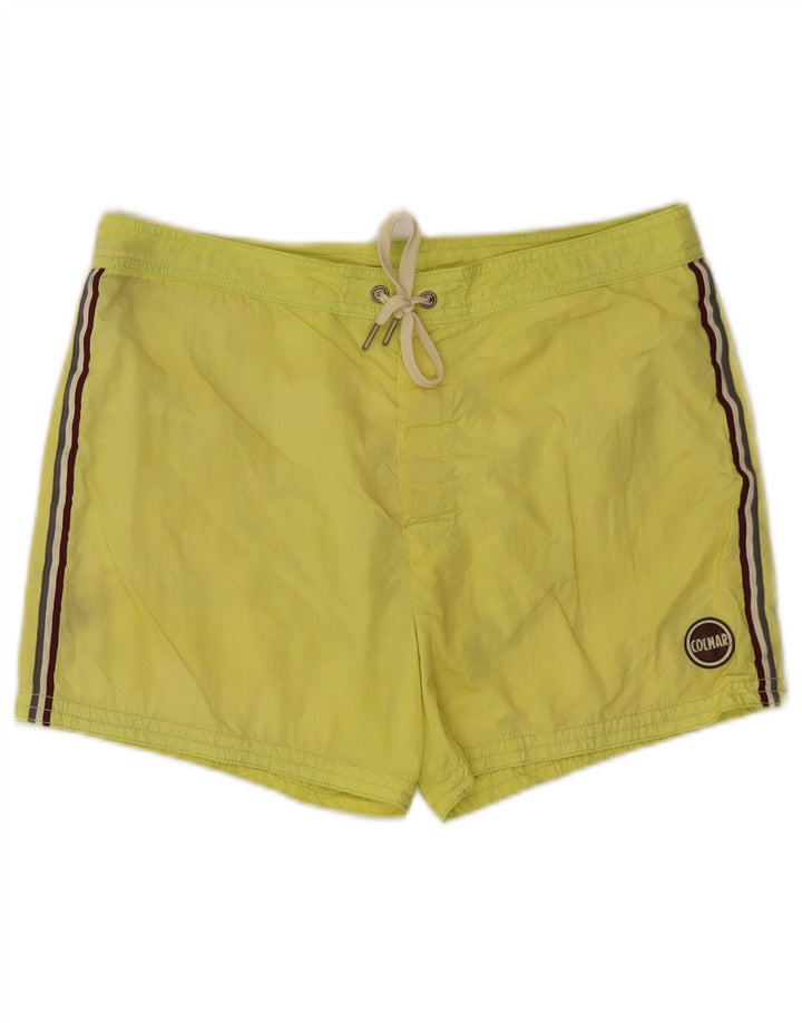 Colmar Mens Swimming Shorts IT 48 Medium  Yellow Polyamide