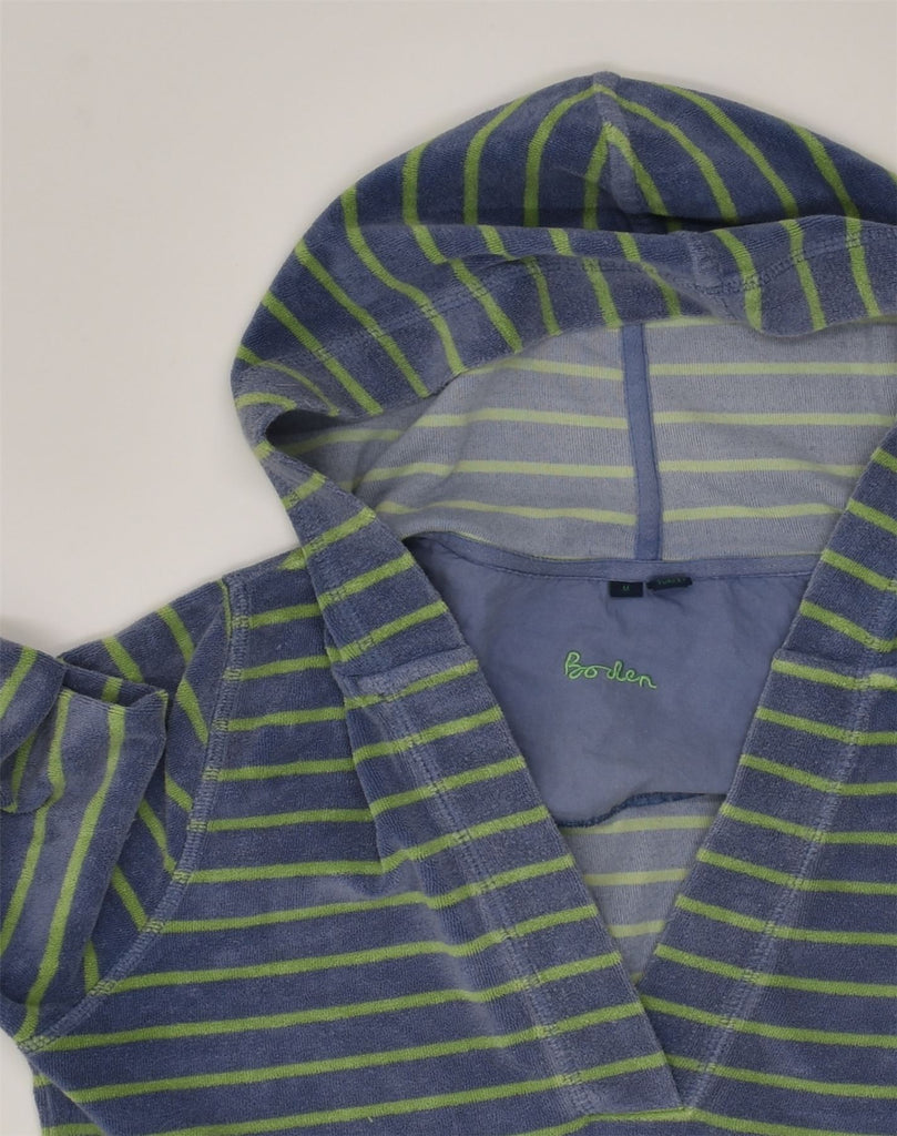 BODEN Womens Hoodie Jumper UK 12 Medium Blue Striped Cotton | Vintage Boden | Thrift | Second-Hand Boden | Used Clothing | Messina Hembry 