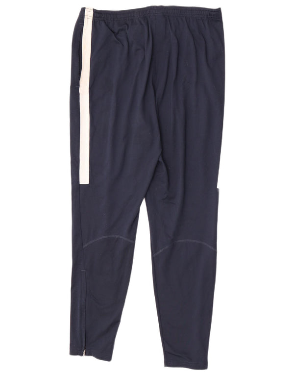 Adidas Mens Dri Fit Tracksuit Trousers Large Navy Blue Colourblock