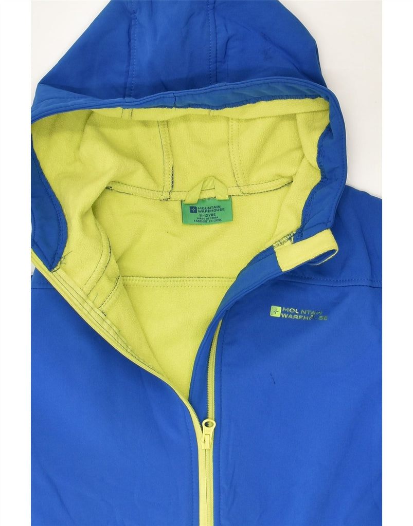 MOUNTAIN WAREHOUSE Boys Zip Hoodie Sweater 11-12 Years Blue Polyester | Vintage Mountain Warehouse | Thrift | Second-Hand Mountain Warehouse | Used Clothing | Messina Hembry 