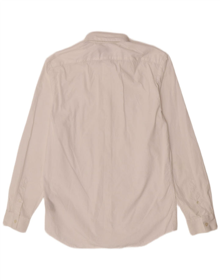 Burberry Mens Tailored Fit Shirt Size 15 1/2 39 Medium White Cotton Classic