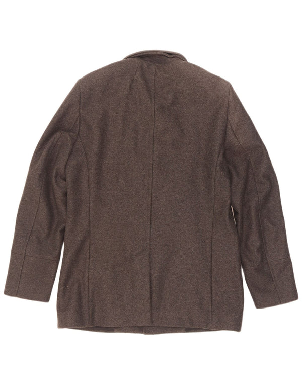 Reiss Mens Overcoat UK 40 Large Grey Wool