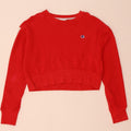CHAMPION Womens Oversized Graphic Sweatshirt Jumper UK 10 Small Red Vintage Champion and Second-Hand Champion from Messina Hembry 