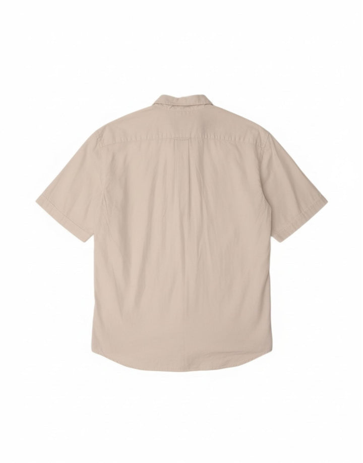 NAVIGARE Mens Short Sleeve Shirt XL White Cotton