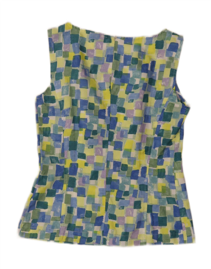 Marella Womens Sleeveless Blouse Top UK 10 Small Multicoloured Geometric
