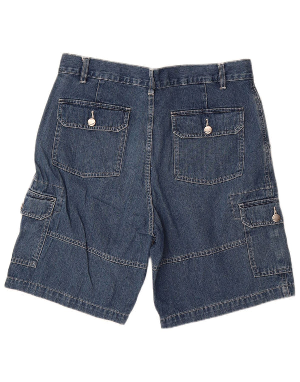 REWARD Mens Cargo Denim Shorts IT 48 Medium W32  Navy Blue