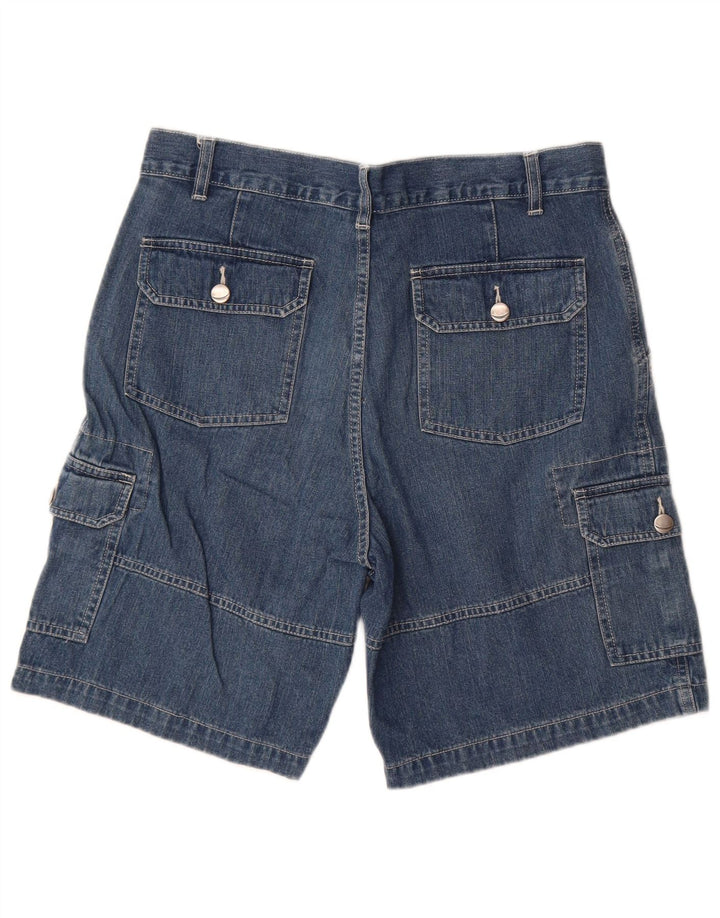 REWARD Mens Cargo Denim Shorts IT 48 Medium W32  Navy Blue