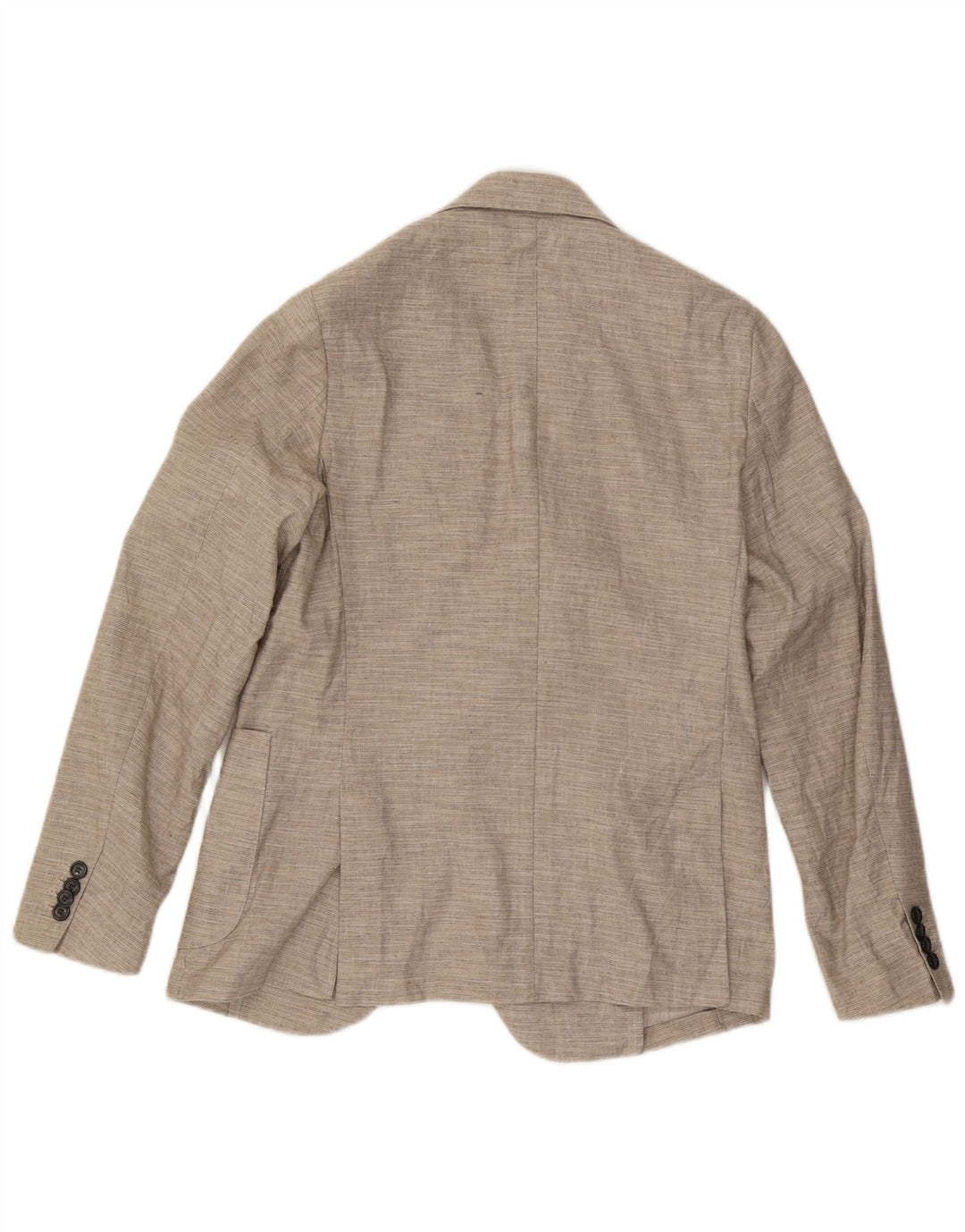 Libero Mens 2 Button Blazer Jacket IT 48 Medium Beige Linen