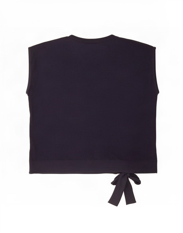 Marks & Spencer Womens Sleeveless Blouse Top UK 12 Medium Navy Blue